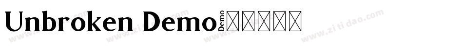 Unbroken Demo字体转换